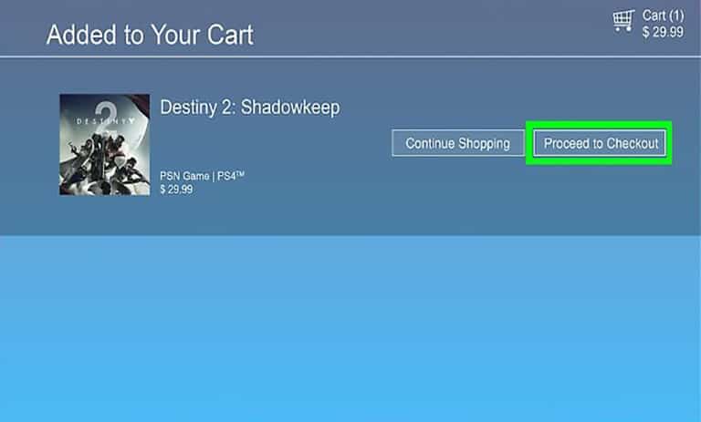نهایی کردن خرید از PlayStation Store با کنسول
